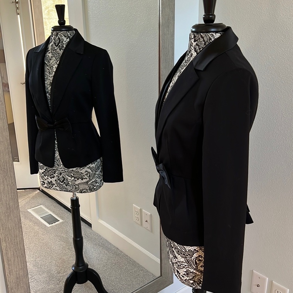 White House Black Market Black Jacket Size 4 - Picture 8 of 14